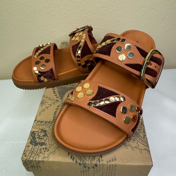 Free People Revelry Vechetta Studded Sandal Size 8.5 Worn Once - Picture 1 of 11